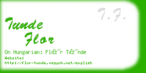 tunde flor business card